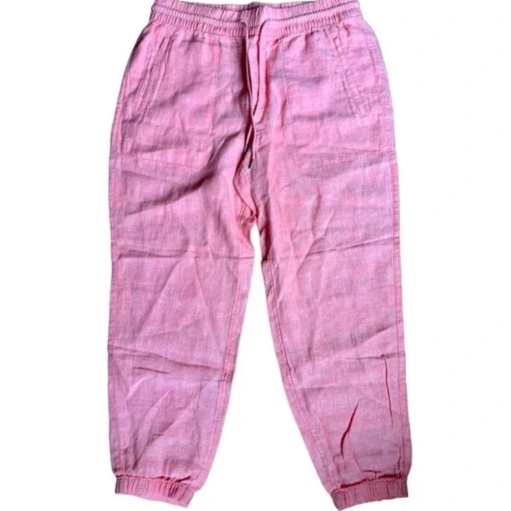 Athleta Linen Joggers, orange